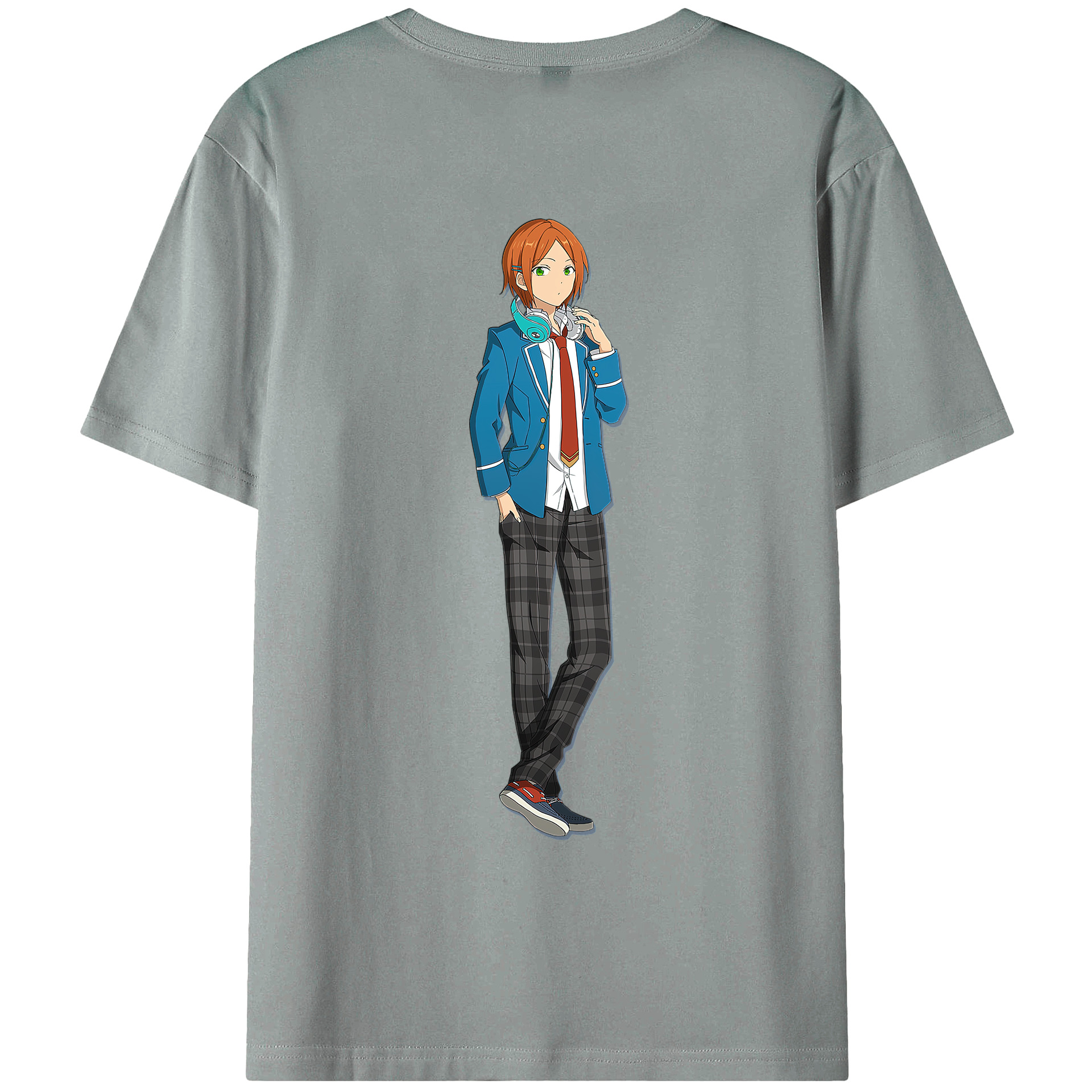 （画像用） あんさんぶるスターズ! Ensemble Stars 綿100％ メンズ半袖Tシャツ（バックプリント） 通気性